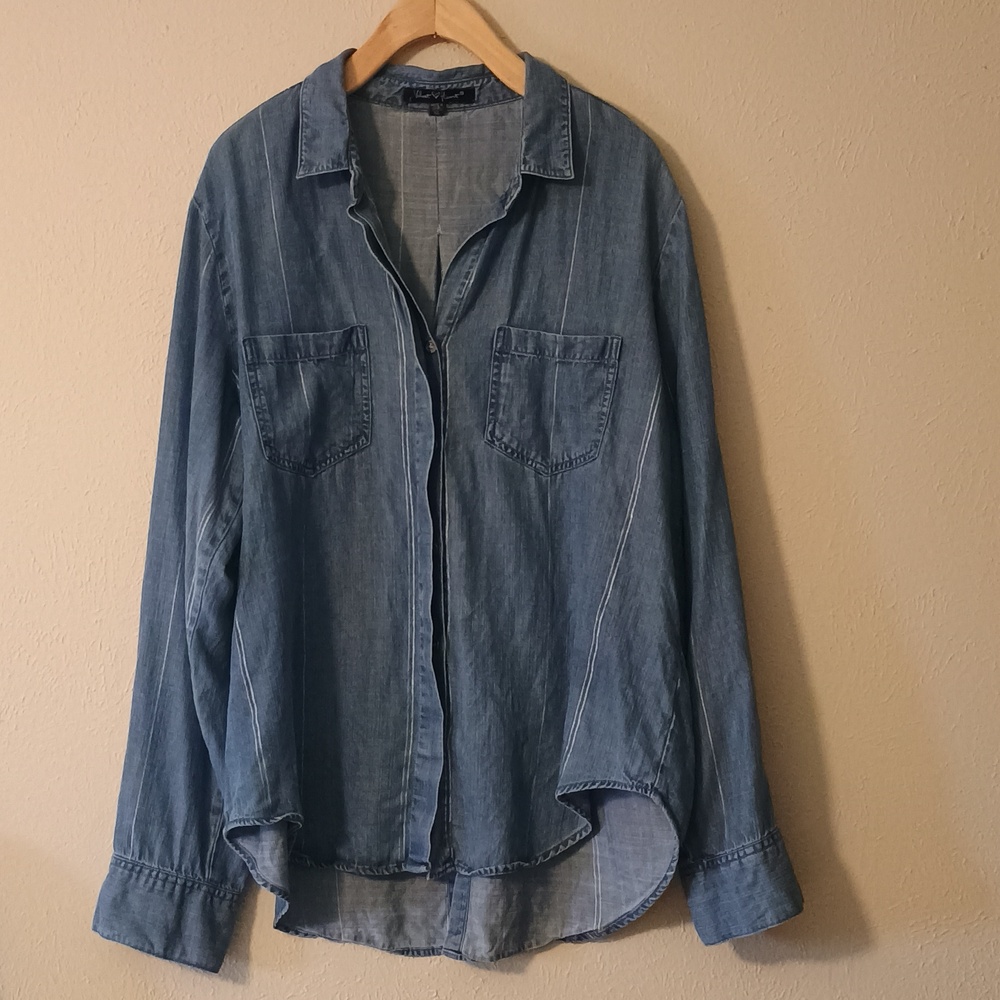 Blue Button Down Blouse